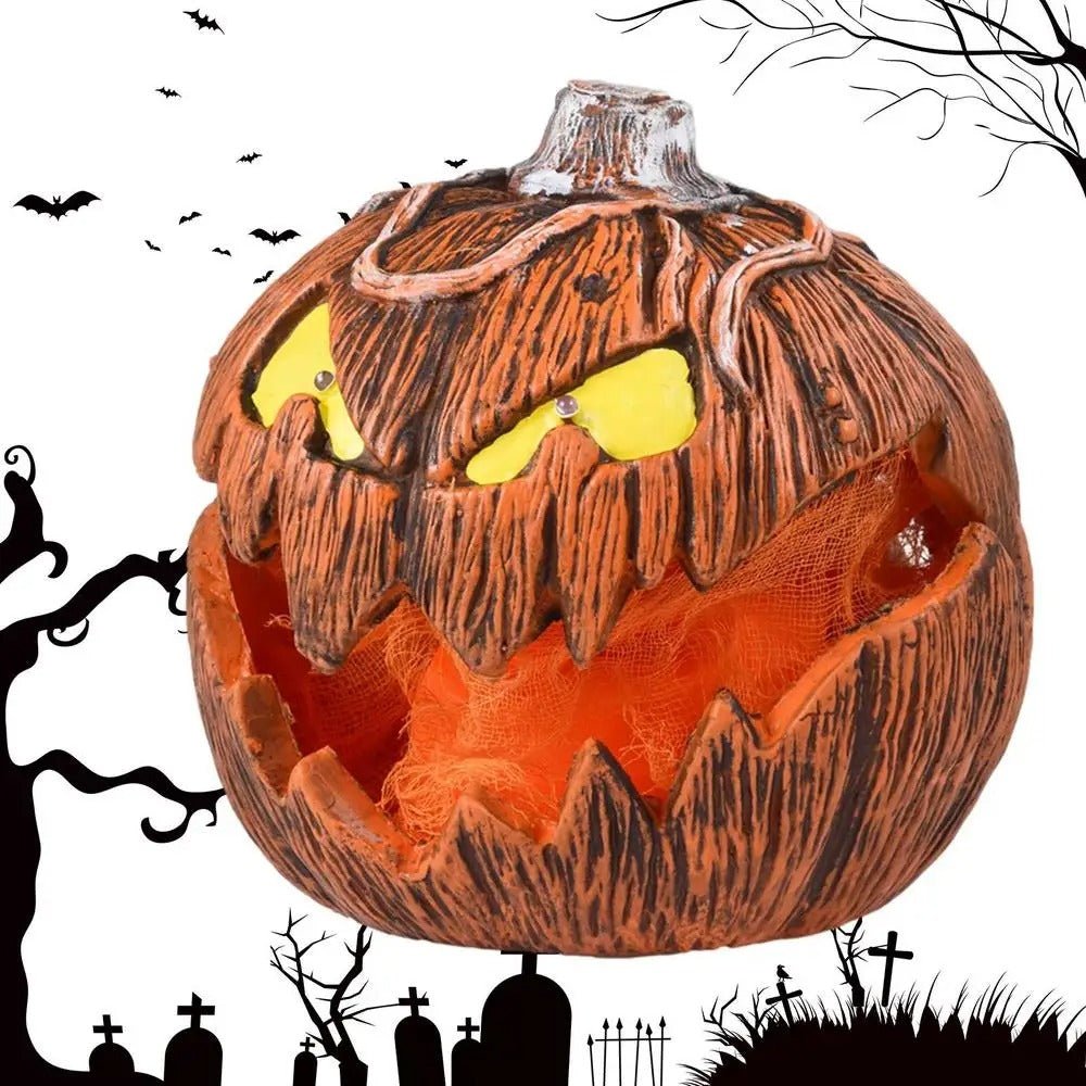 LED Pompoen Decoratielamp met Mond Beweging Halloween Sfeerverlichting Binnen Herfst Tafellamp Decoratie | Sulvida
