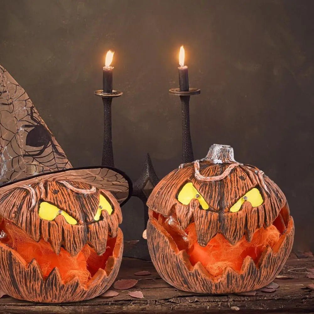 LED Pompoen Decoratielamp met Mond Beweging Halloween Sfeerverlichting Binnen Herfst Tafellamp Decoratie | Sulvida