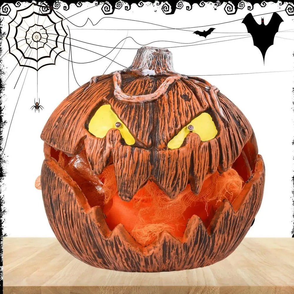 LED Pompoen Decoratielamp met Mond Beweging Halloween Sfeerverlichting Binnen Herfst Tafellamp Decoratie | Sulvida
