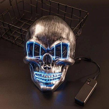 Verlicht Schedel Masker – LED Cosplay Accessoire voor Halloween & Feesten – Verstelbaar met Hoofdband | Sulvida