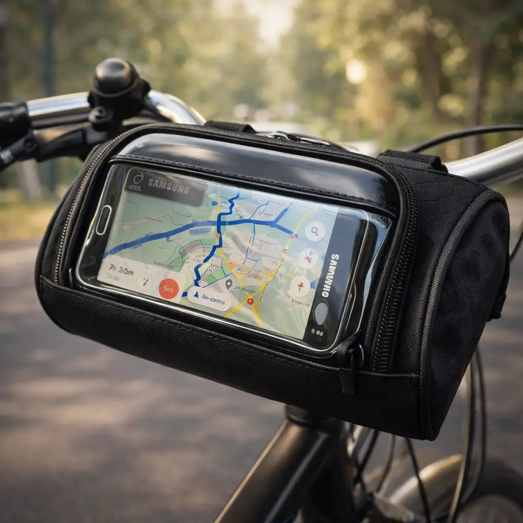 Fietsstuurtas met Touchscreen Telefoonvak Zwart Donkerblauw Lichtblauw Roze Groen Waterdicht Fietsaccessoire | Sulvida