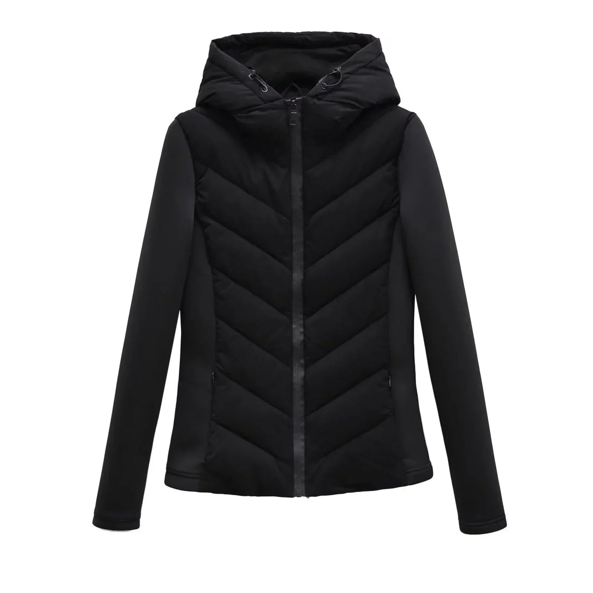 Gewatteerde Damesjack Herfst Winter met Capuchon Verborgen Zakken Warme Outdoorjas Stijlvol Comfort Dagelijks | Sulvida