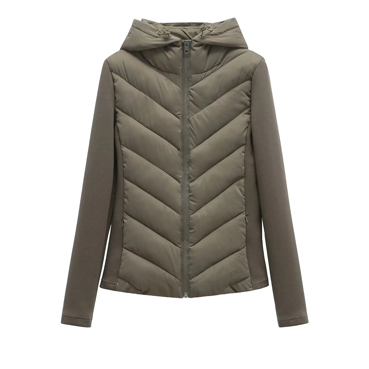 Gewatteerde Damesjack Herfst Winter met Capuchon Verborgen Zakken Warme Outdoorjas Stijlvol Comfort Dagelijks | Sulvida
