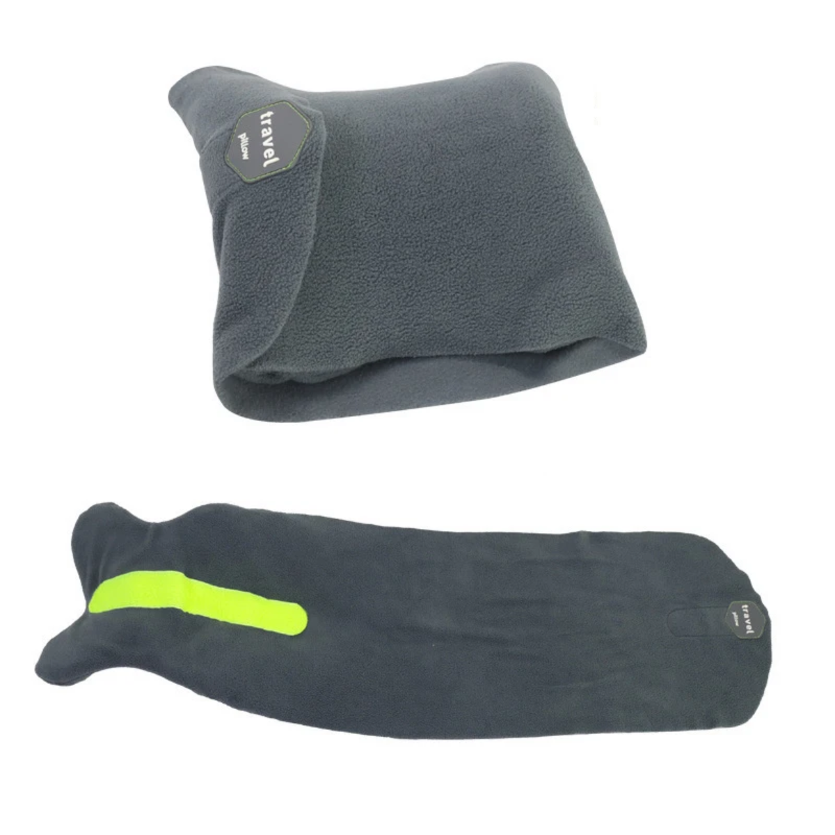 Ergonomisch nekkussen voor op reis machinewasbaar in grijs of zwart comfort voor vliegtuig trein auto | Sulvida