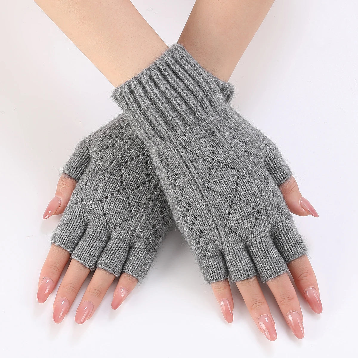Gebreide Vingerloze Handschoenen Dames Winter – Zachte Warmhouders voor Typen Texten Werken Vrije Vingers | Sulvida