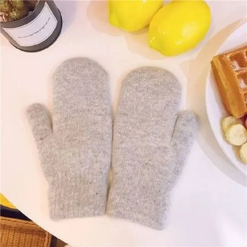 Gebreide Wanten Winter voor Dames – Zachte Fleece Handschoenen met Imitatiebont – Warme Vingerloze One Size | Sulvida