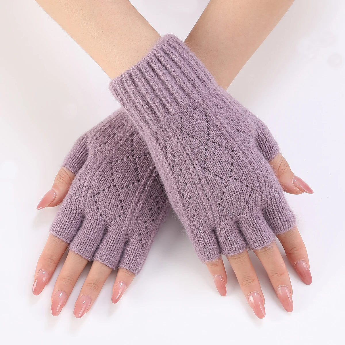 Gebreide Vingerloze Handschoenen Dames Winter – Zachte Warmhouders voor Typen Texten Werken Vrije Vingers | Sulvida