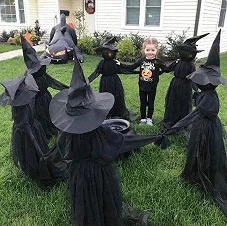 Verlichte heksenprikkers met LED voor tuindecoratie Halloween griezelig spookachtig sfeerverlichting | Sulvida