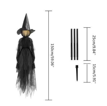 Verlichte heksenprikkers met LED voor tuindecoratie Halloween griezelig spookachtig sfeerverlichting | Sulvida