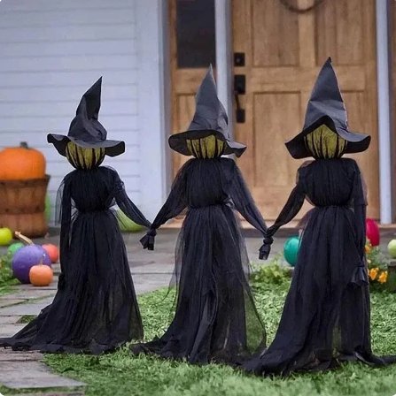 Verlichte heksenprikkers met LED voor tuindecoratie Halloween griezelig spookachtig sfeerverlichting | Sulvida