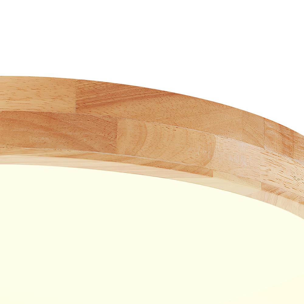 Ronde houten plafondlamp LED ultradun met 5 kleuren lichttemperaturen plafondverlichting modern dimbaar | Sulvida