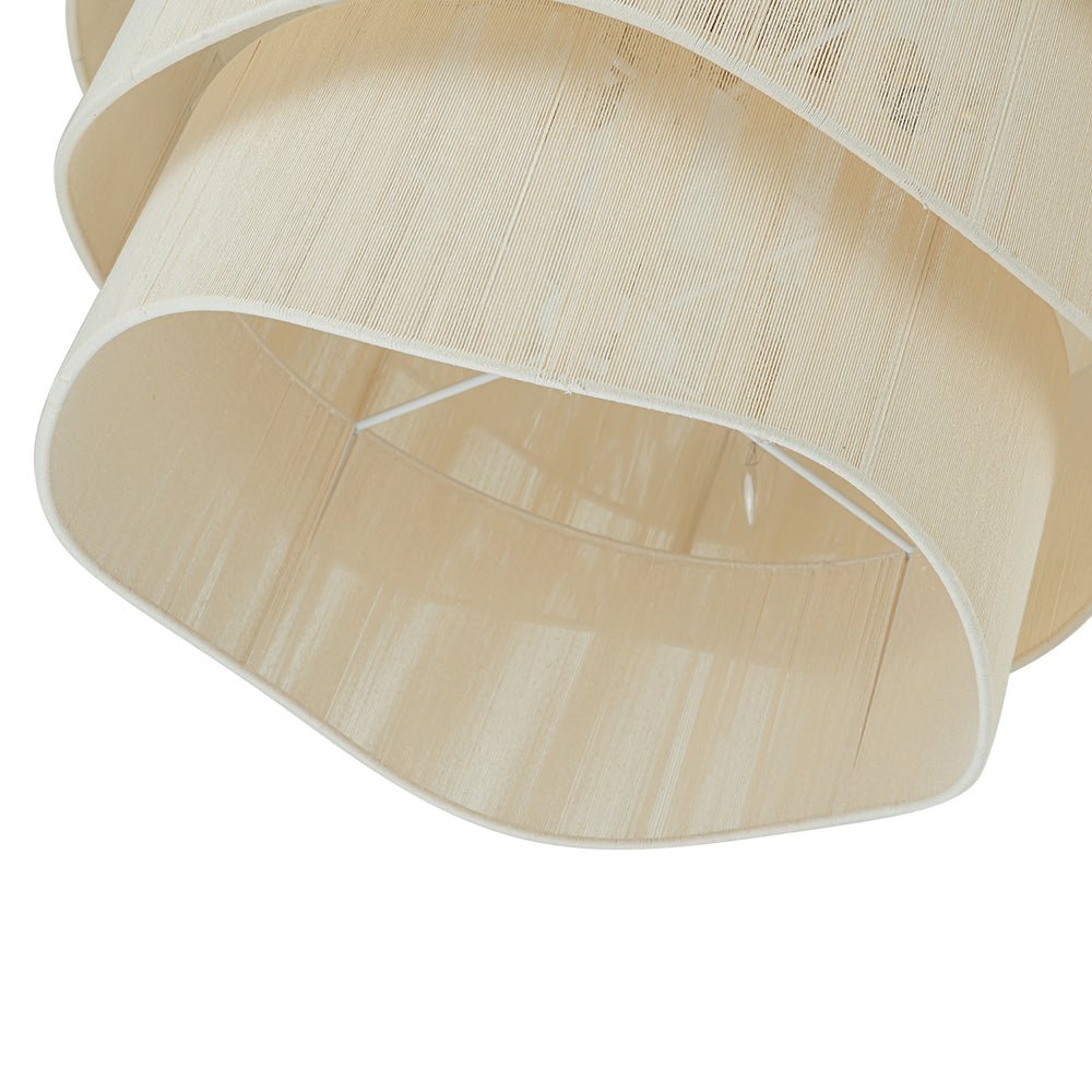 Hanglamp Gelaagd Beige Geweven Touw Ø70cm Boho Sfeerverlichting Eetkamer Woonkamer Entree 6-Lichts E12 | Sulvida