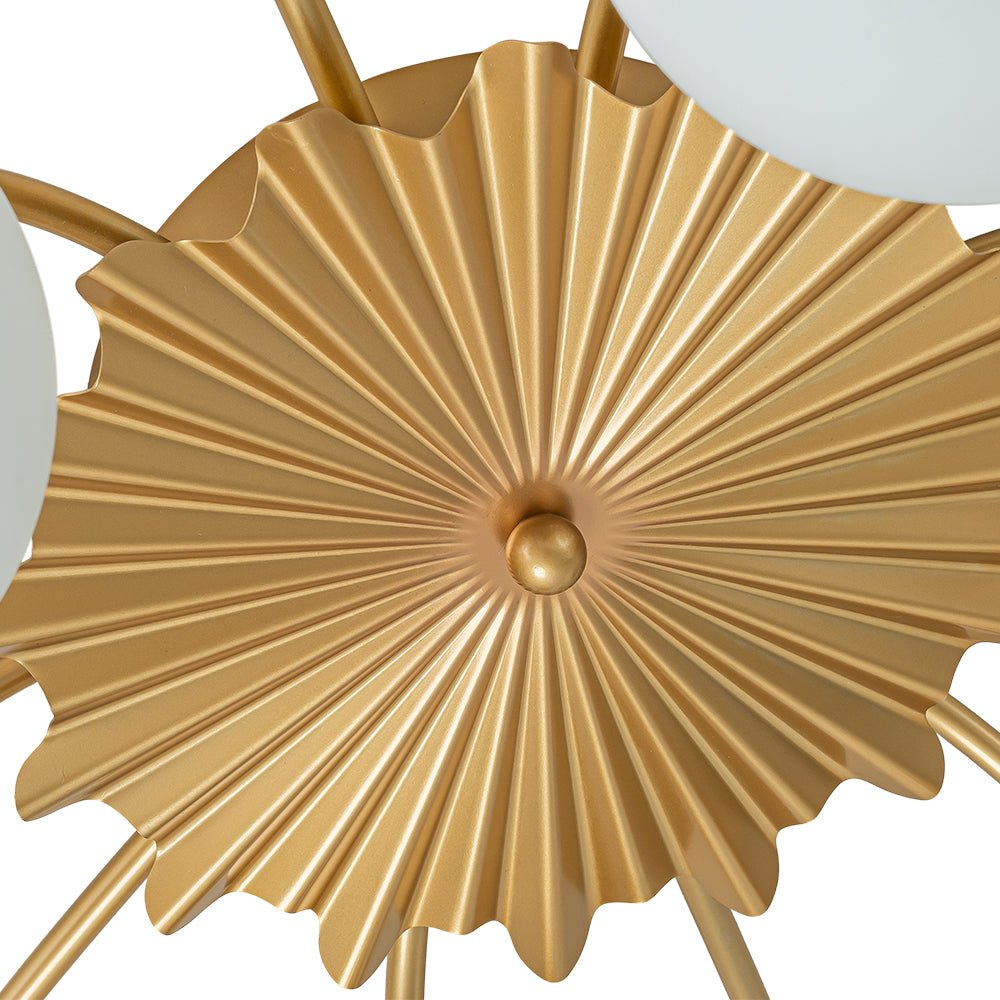 Glazen Bubble Kroonluchter 12 Lichtpunten Semi-Plafond Opaal Wit Glas Messing Chroom Zwart Moderne Hanglamp | Sulvida