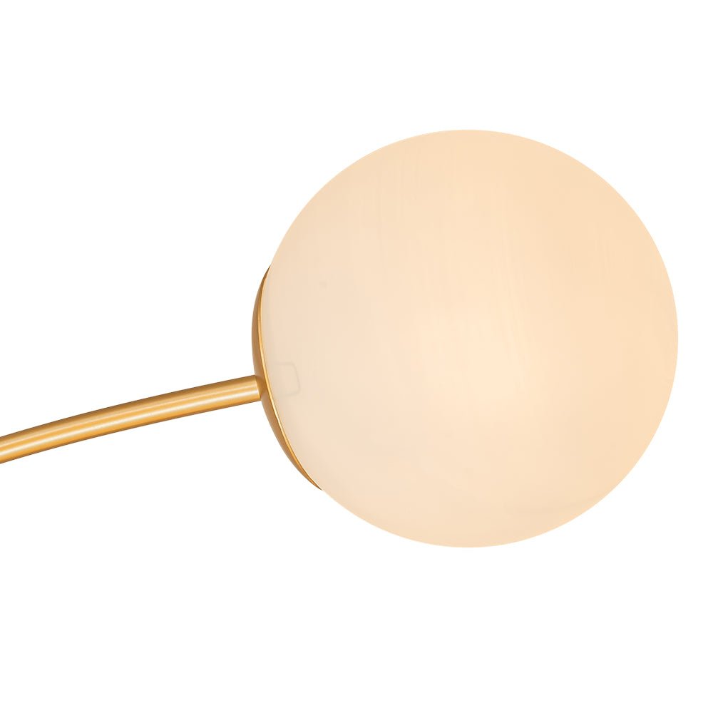 Glazen Bubble Kroonluchter 12 Lichtpunten Semi-Plafond Opaal Wit Glas Messing Chroom Zwart Moderne Hanglamp | Sulvida