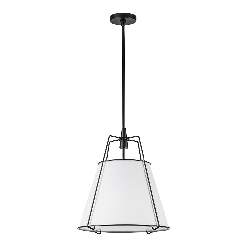 Hanglamp Conisch Stof Vierlicht Messing Wit Zwart Eetkamer Woonkamer Modern Landelijk Stijlvol Design | Sulvida