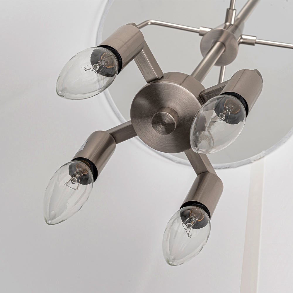 Hanglamp Conisch Stof Vierlicht Messing Wit Zwart Eetkamer Woonkamer Modern Landelijk Stijlvol Design | Sulvida