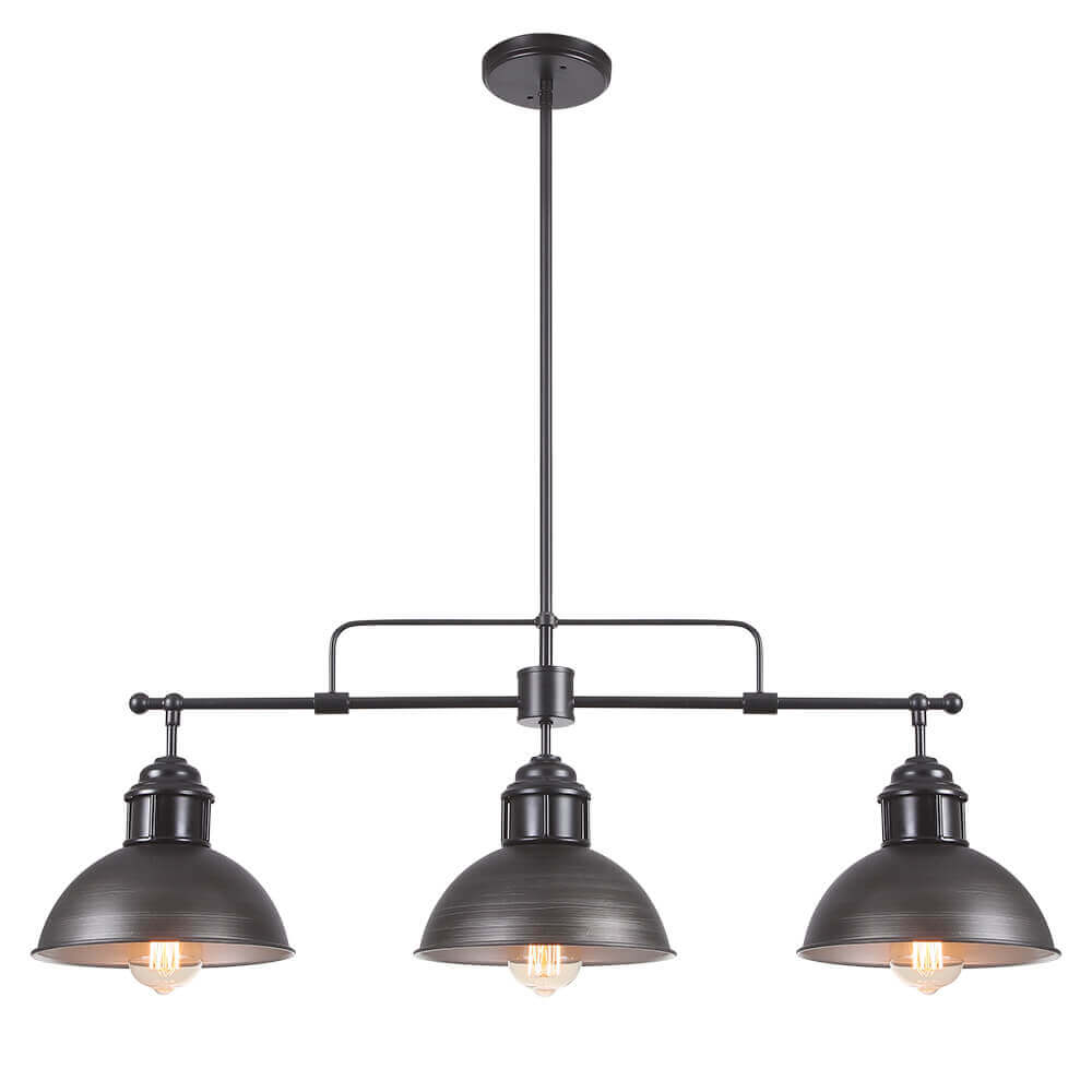Metalen Hanglamp 3-Lichts Koepel Landelijk Industrieel E26/E27 Fitting Verstelbaar Eettafel Keuken Woonkamer | Sulvida