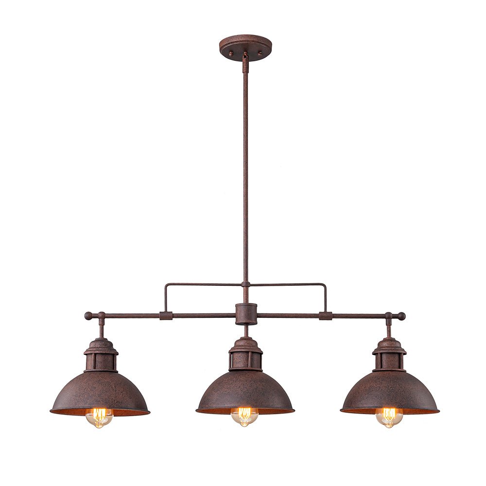 Metalen Hanglamp 3-Lichts Koepel Landelijk Industrieel E26/E27 Fitting Verstelbaar Eettafel Keuken Woonkamer | Sulvida
