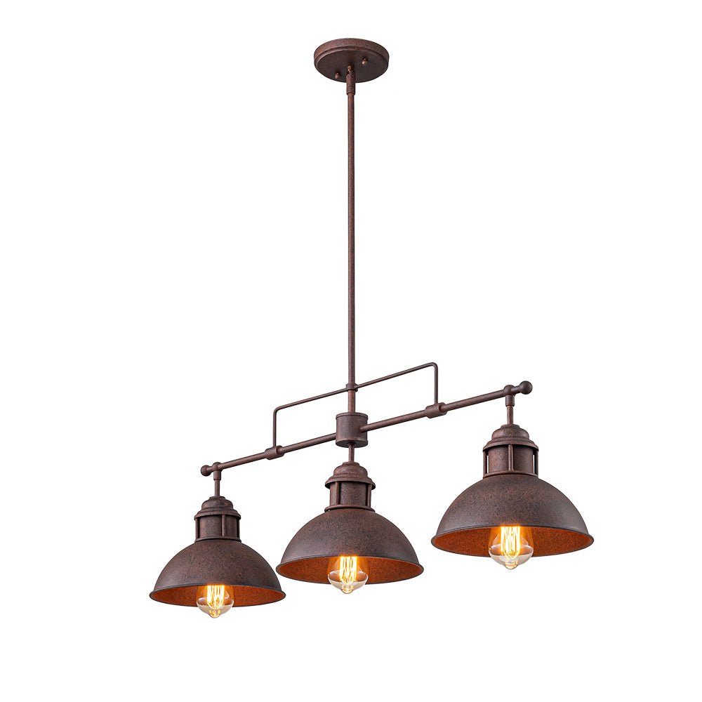 Metalen Hanglamp 3-Lichts Koepel Landelijk Industrieel E26/E27 Fitting Verstelbaar Eettafel Keuken Woonkamer | Sulvida