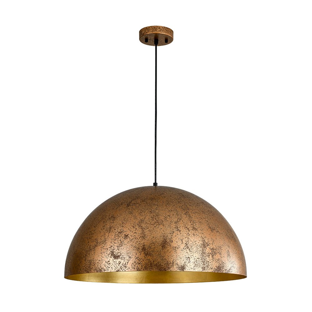 Metalen Koepel Hanglamp Zwart Staal Oversized Design Industrieel Goud Binnenzijde Nordic Stijl Verlichting | Sulvida