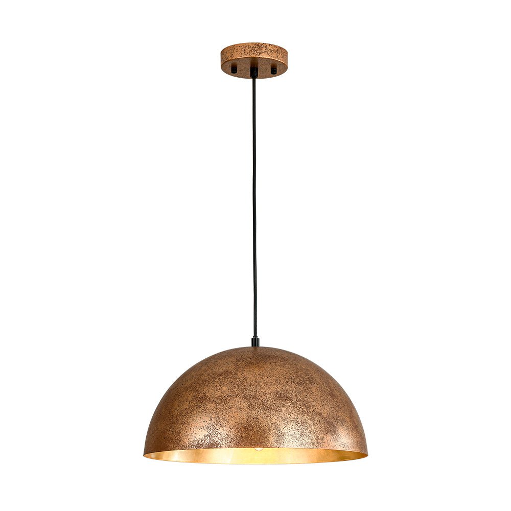 Metalen Koepel Hanglamp Zwart Staal Oversized Design Industrieel Goud Binnenzijde Nordic Stijl Verlichting | Sulvida
