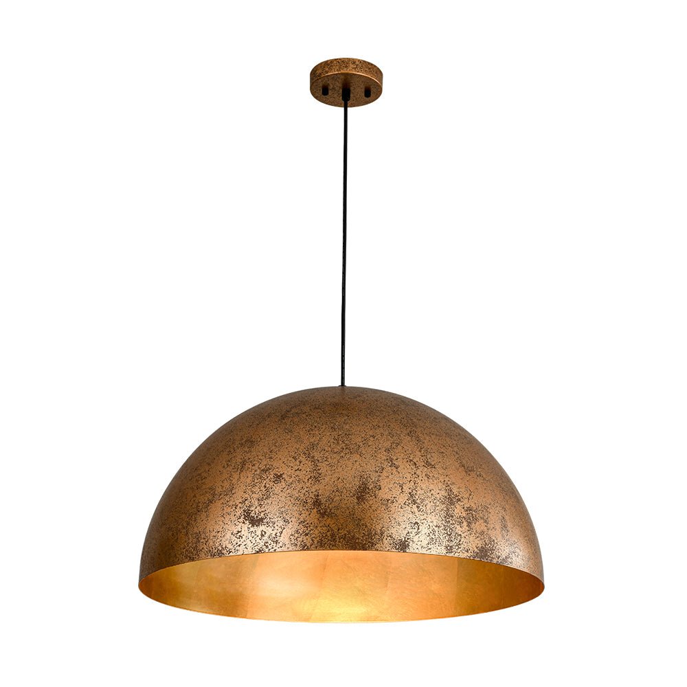 Metalen Koepel Hanglamp Zwart Staal Oversized Design Industrieel Goud Binnenzijde Nordic Stijl Verlichting | Sulvida