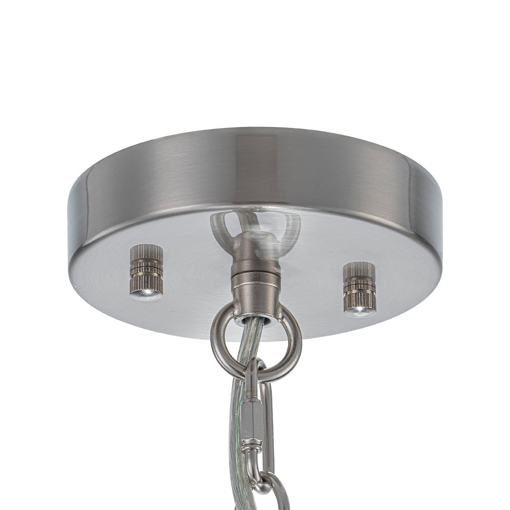 Gelaagde Plafondlamp Glas Rond Semi-Flush Vijf Lichtpunten Messing Zwart Nikkel Brons Design Eetkamer Woonkamer | Sulvida