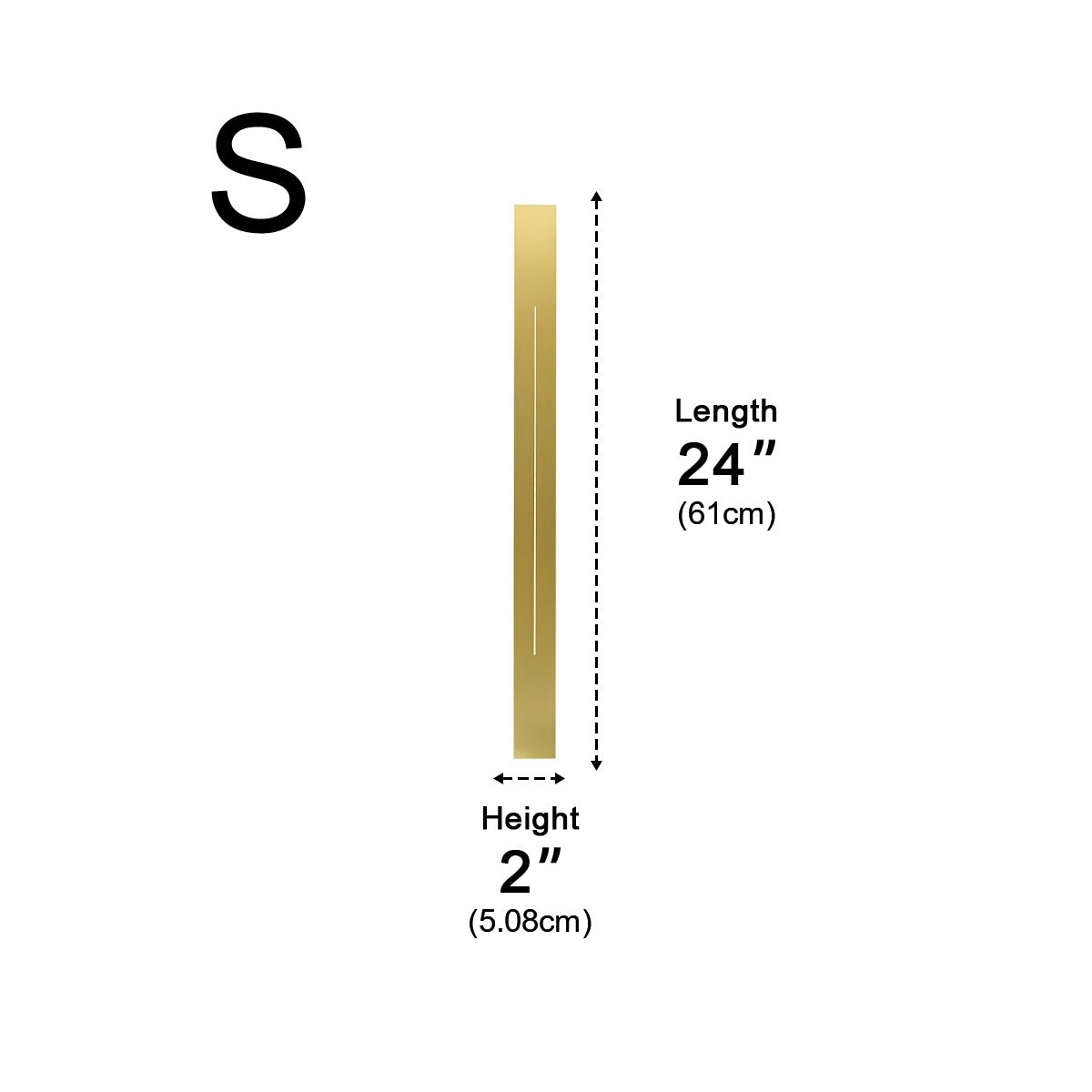 Minimalistische LED-wandlamp stijlvol smal design goud zwart dimbaar modern interieur woonkamer slaapkamer | Sulvida