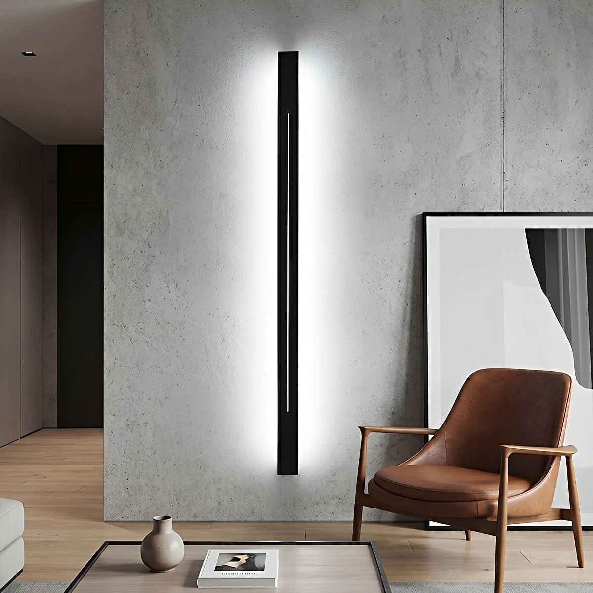 Minimalistische LED-wandlamp stijlvol smal design goud zwart dimbaar modern interieur woonkamer slaapkamer | Sulvida