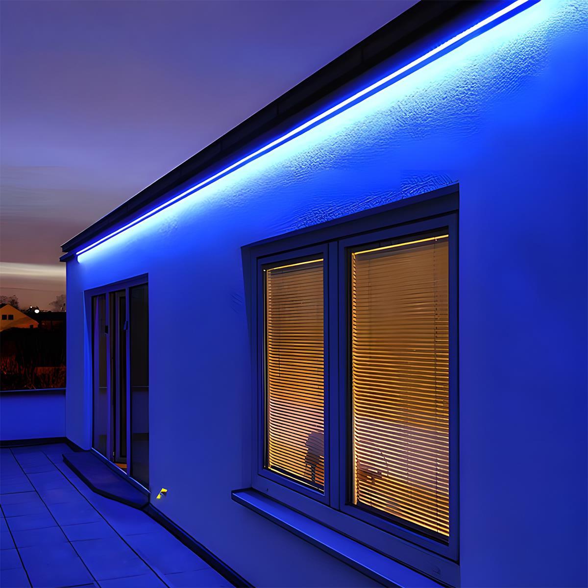 Inbouw LED Wandlamp RGB 100cm Dimbaar Buitenverlichting Aluminium Waterdicht Tuinlamp Modern DC24V Sfeerlicht | Sulvida
