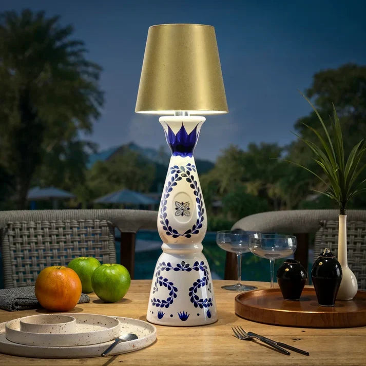 Oplaadbare Draadloze Flessenlamp met Touch Dimbaar Warm Wit LED-Licht – Decoratieve Tafellamp Sfeerverlichting voor Binnen en Buiten Terras Camping | Sulvida