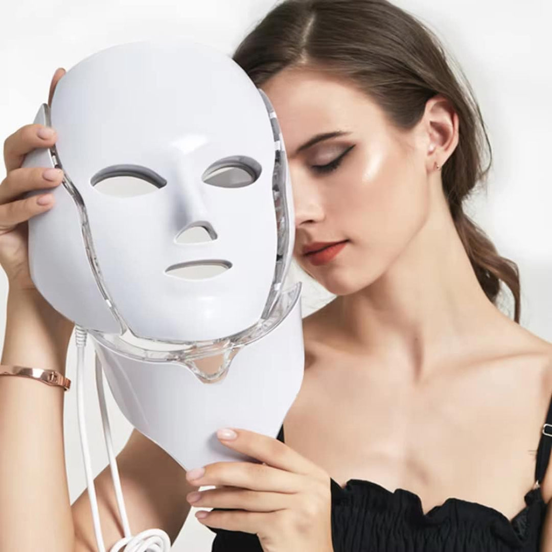 Masque LED pour le visage pour le rajeunissement de la peau – Soin de beauté anti-âge à domicile – 5 thérapies par la lumière | Sulvida