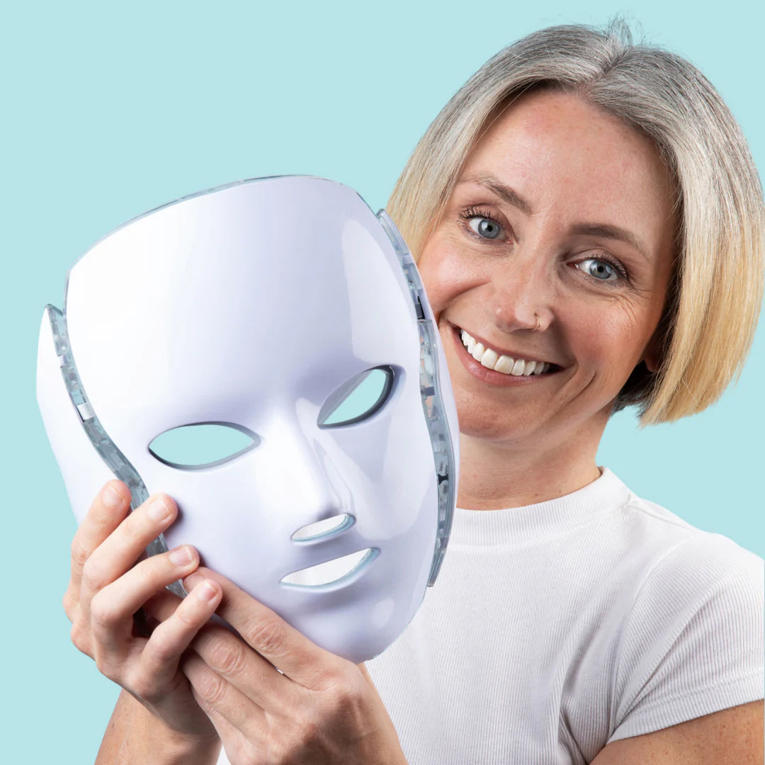 Masque LED pour le visage pour le rajeunissement de la peau – Soin de beauté anti-âge à domicile – 5 thérapies par la lumière | Sulvida