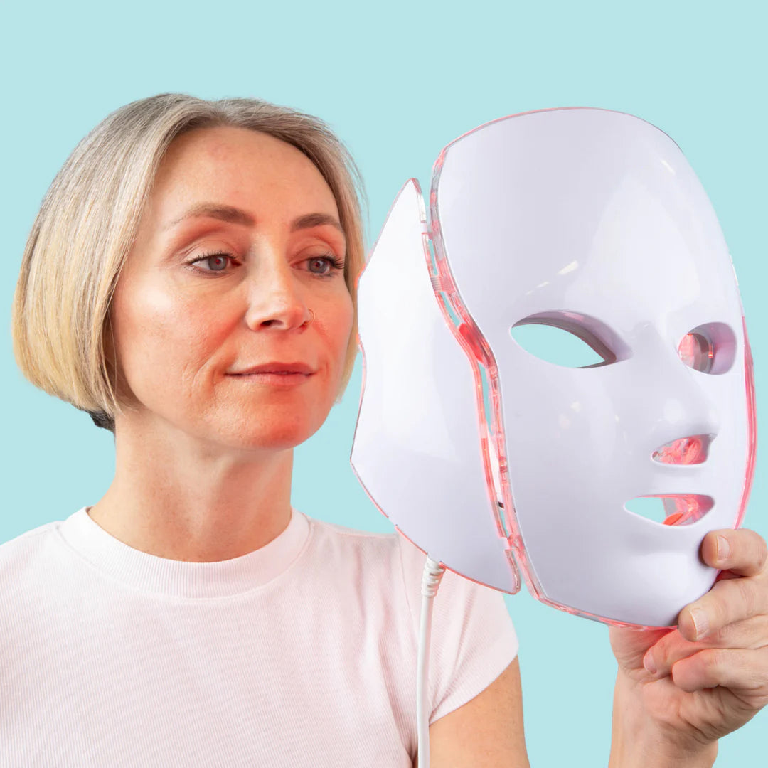 Masque LED pour le visage pour le rajeunissement de la peau – Soin de beauté anti-âge à domicile – 5 thérapies par la lumière | Sulvida