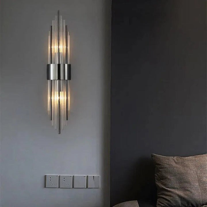 Kristallen Wandlamp LED Goud Zwart 35cm 55cm 56cm Luxe Interieurverlichting Modern Design Sfeervol Licht | Sulvida