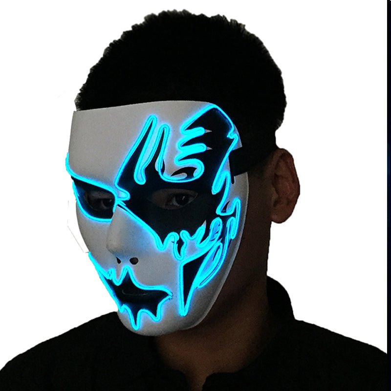 LED Halloween Masker met Lichtgevend Effect – Griezelig Carnaval Gezichtsmasker voor Feest Party en Horror Thema | Sulvida