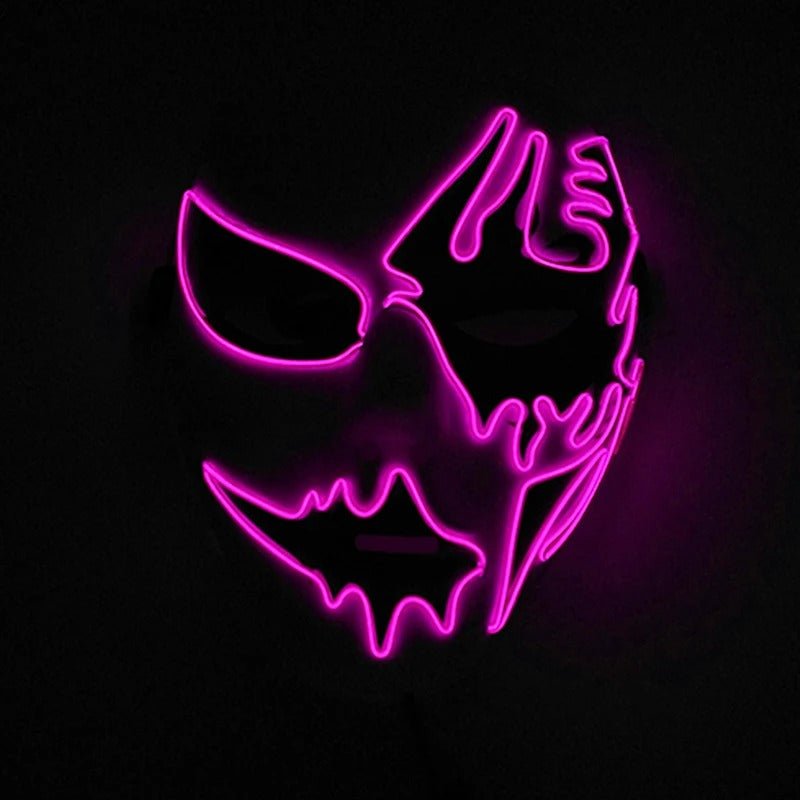 LED Halloween Masker met Lichtgevend Effect – Griezelig Carnaval Gezichtsmasker voor Feest Party en Horror Thema | Sulvida