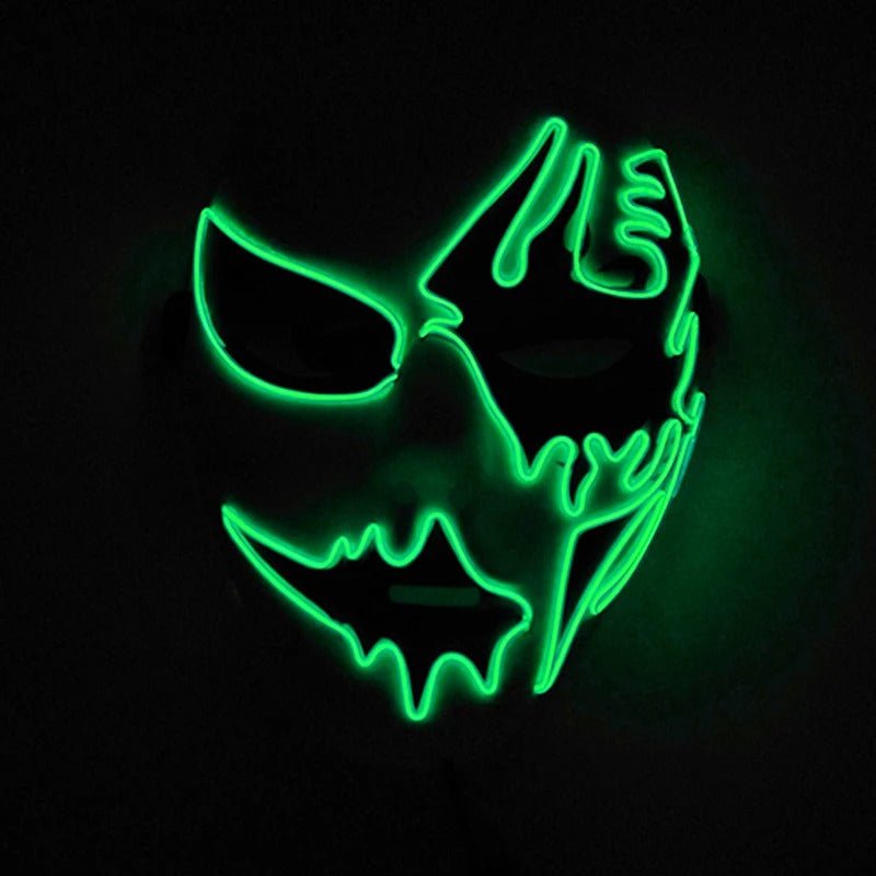 LED Halloween Masker met Lichtgevend Effect – Griezelig Carnaval Gezichtsmasker voor Feest Party en Horror Thema | Sulvida
