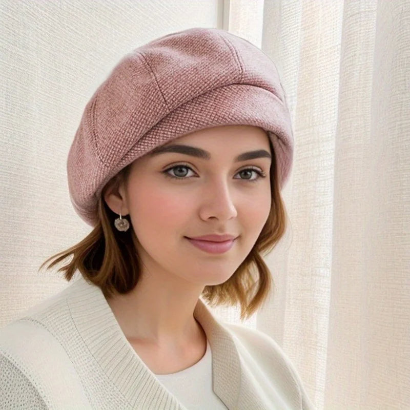 Elegante Vilthoed Luna Warm Klassiek Design Parijse Flair Herfst Winter Dames Heren Wolvilt Baret Stijlvol | Sulvida