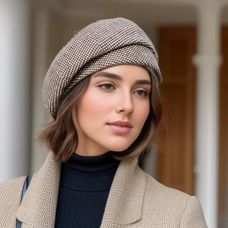 Elegante Vilthoed Luna Warm Klassiek Design Parijse Flair Herfst Winter Dames Heren Wolvilt Baret Stijlvol | Sulvida