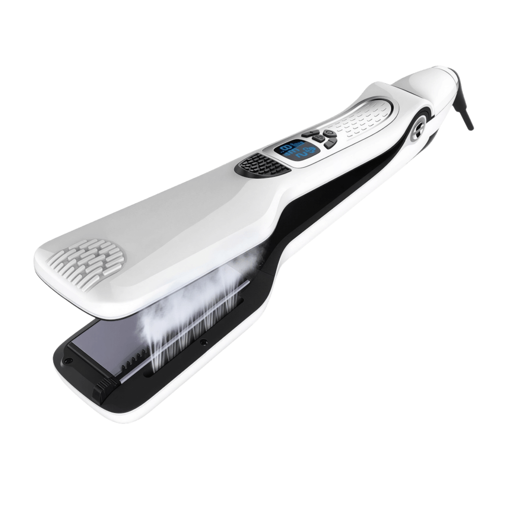 Lisseur en céramique avec fonction vapeur pour des cheveux brillants et sains, coiffage professionnel de salon à domicile, fer à boucler | Sulvida