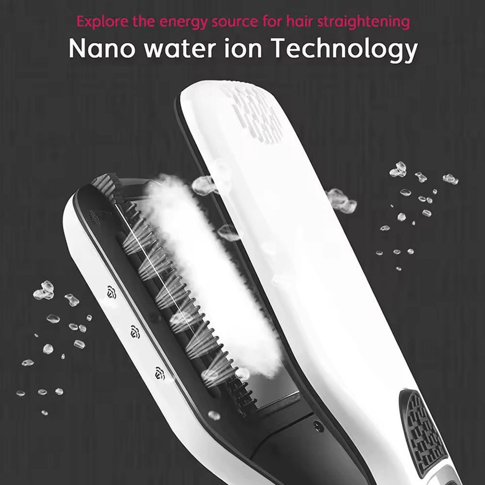 Lisseur en céramique avec fonction vapeur pour des cheveux brillants et sains, coiffage professionnel de salon à domicile, fer à boucler | Sulvida