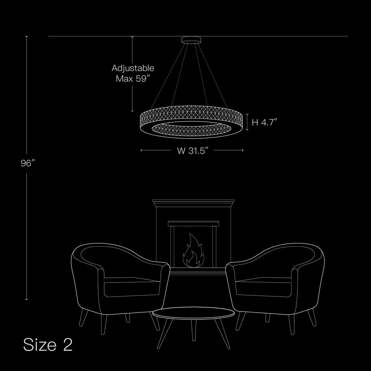Kristallen Kroonluchter Goud Zilver Ronde Ringen Eetkamer Keukeneiland Verstelbaar Luxe Modern Design LED | Sulvida