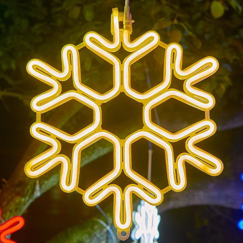 Guirlande de Noël LED suspendue, blanc chaud, pour balcon, jardin et terrasse - éclairage extérieur festif et chaleureux | Sulvida