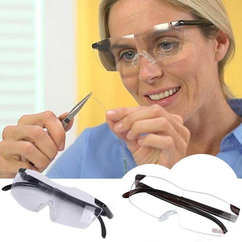 Vergrotingsbril 250% Zoom Handsfree Leesbril met Optische Kwaliteit Glazen voor Naaldwerk en Precisiewerk | Sulvida