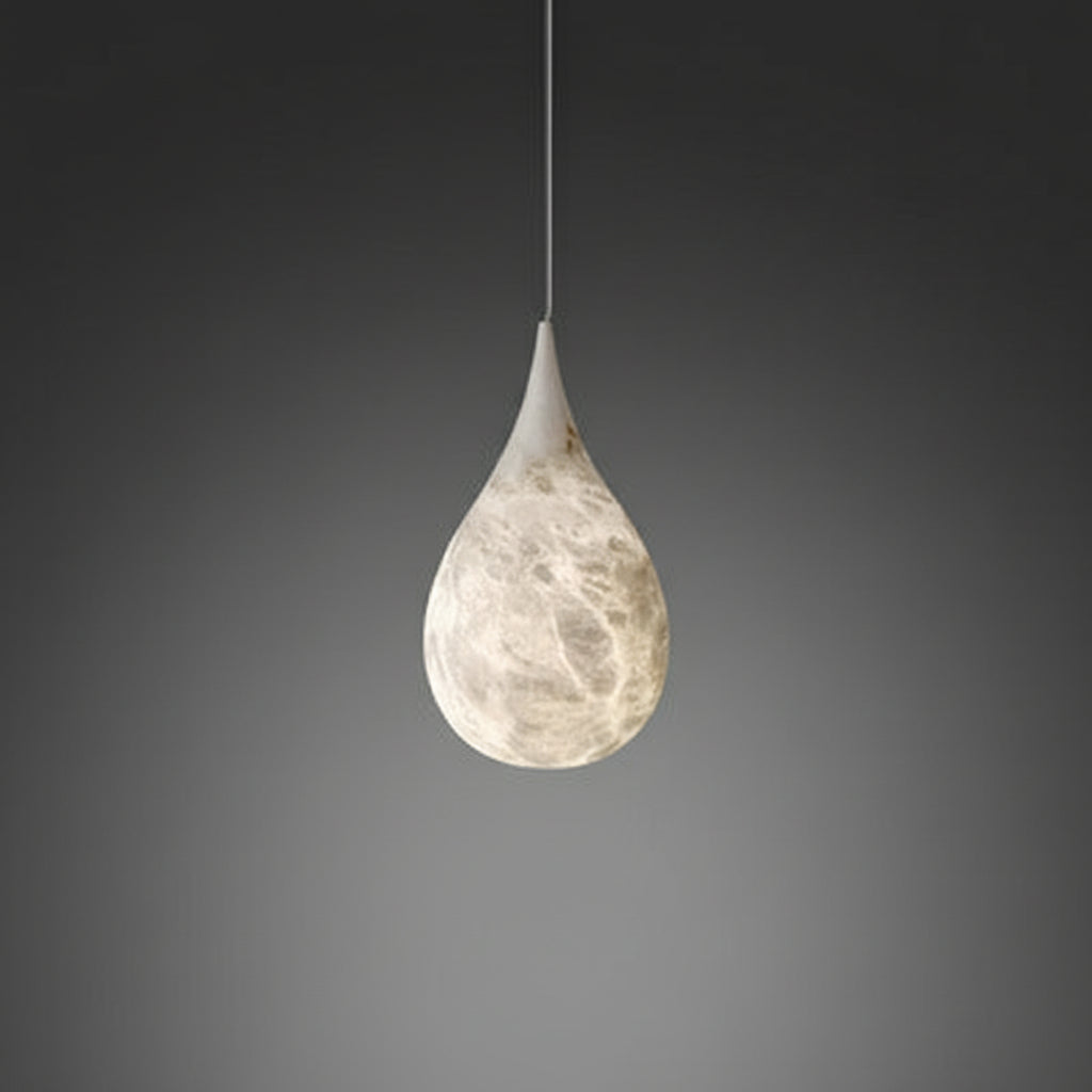 Hanglamp Druppelvorm Natuursteen Dimbaar Eettafel Keukeneiland Slaapkamer Modern Tijdloos Elegante Verlichting | Sulvida
