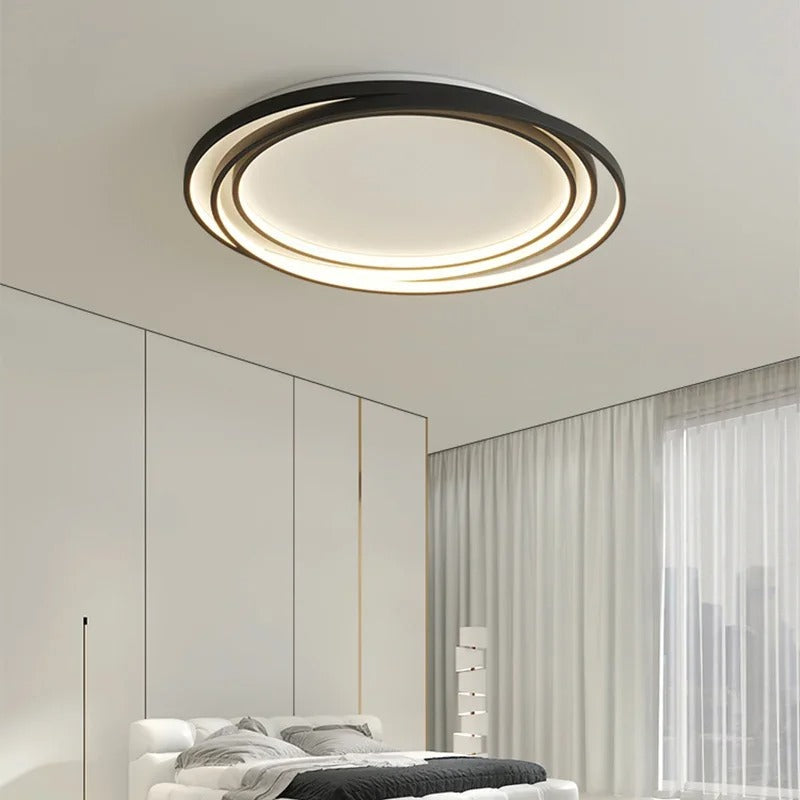 Ronde plafondlamp met LED-ring modern design metaal acryl dimbaar sfeerverlichting voor woonkamer slaapkamer | Sulvida