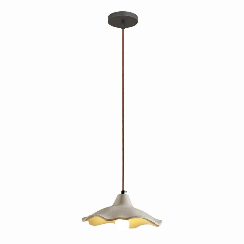 Betonnen Hanglamp met Golvende Rand Keramiek voor Eetkamer Woonkamer Slaapkamer Entree Werkkamer Moderne Verlichting | Sulvida