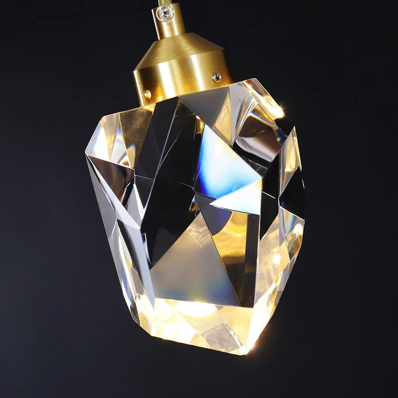 Kristallen Hanglamp met Geslepen Facetten voor Eetkamer Slaapkamer Woonkamer Modern Luxe Interieur Sfeerverlichting | Sulvida