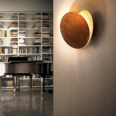Wandlamp halve maan LED warm wit goud zwart minimalistisch design sfeerverlichting woonkamer slaapkamer modern | Sulvida